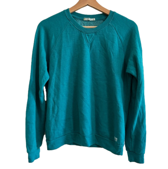 Marine Layer Sweaters - Marine Layer Teal Blue Sherpa Crew Crewneck Pullover Sweater Long Sleeve Women’s